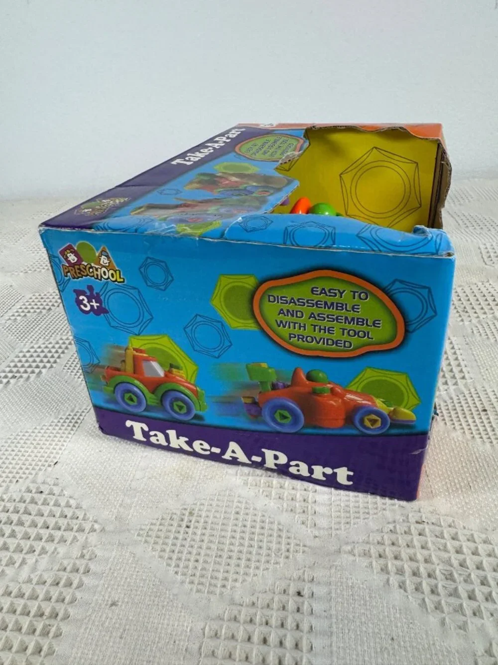 Take-A-Part Colorful Toy Car Train Set Kids Easy To Assemble Tools Provided NIB